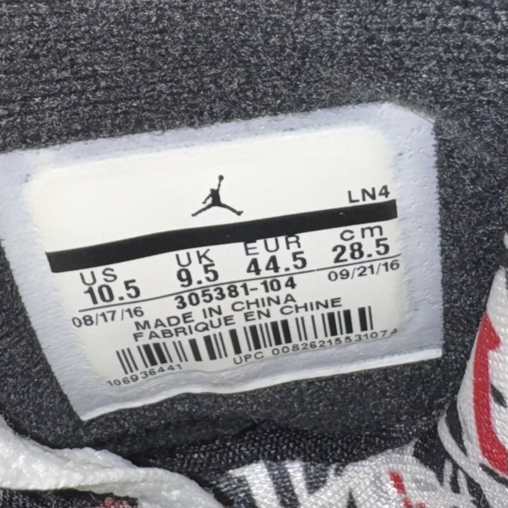 Size 10.5 - Air Jordan 8 Retro Alternate White Red Black